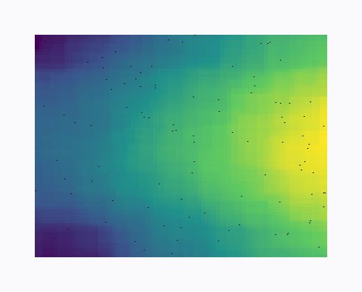 Regression tree on synthetic 2-D surface